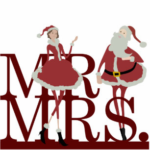 Photo Sculpture M. et Mme Claus Cake Topper