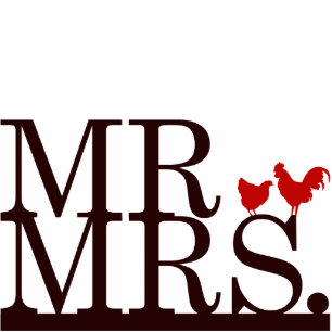 Photo Sculpture M. & Mme Farmer Cake Topper