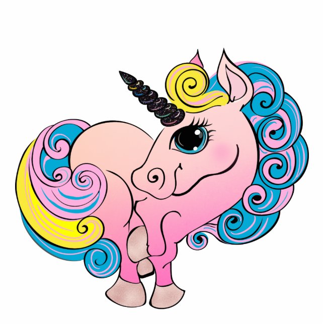 Photo Sculpture Magique Unicorne Girly mignonne Cheval Imaginaire  (Devant)