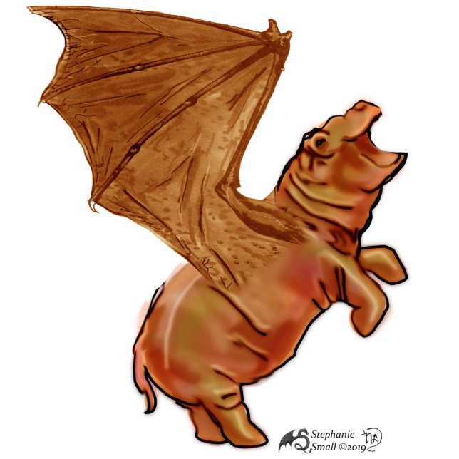 Photo Sculpture Maison Hippopotame Hippopotame Chat Dragon Monster (Devant)