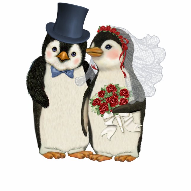 Photo Sculpture Mariage de pingouin (Devant)