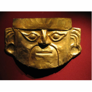 Photo Sculpture Masque d'or d'Inca, Lima, Pérou