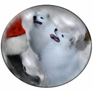 Photo Sculpture Noël Eskimo Chien américain