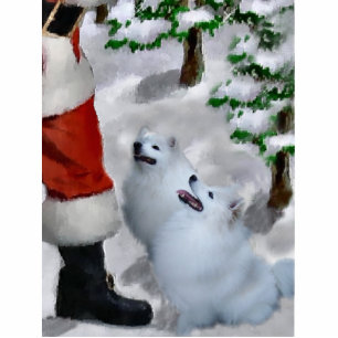 Photo Sculpture Noël Eskimo Chien américain