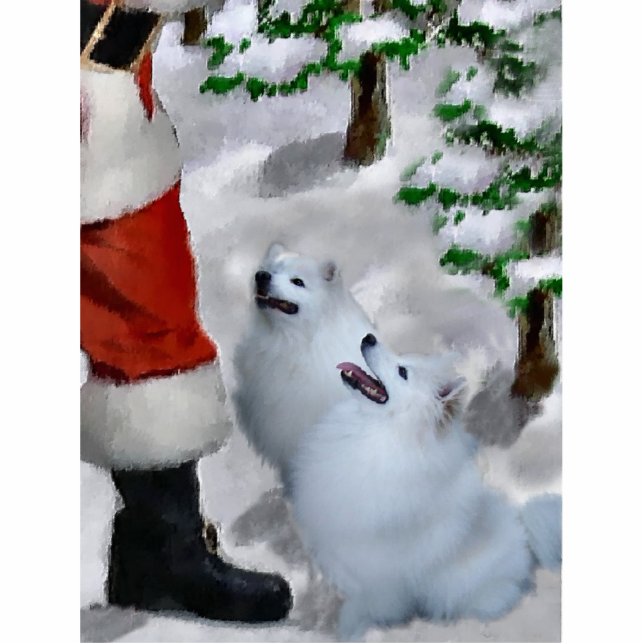 Photo Sculpture Noël Eskimo Chien américain (Devant)