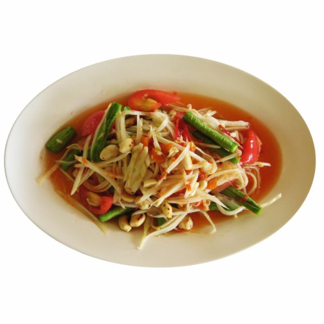 Photo Sculpture Nourriture laotienne thaïlandaise épicée de salade (Devant)