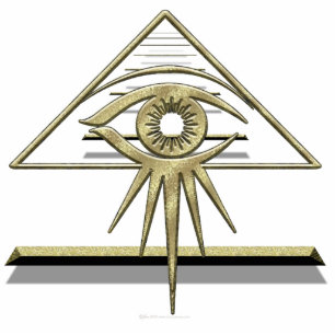 Photo Sculpture Oeil de Providence Goldtone