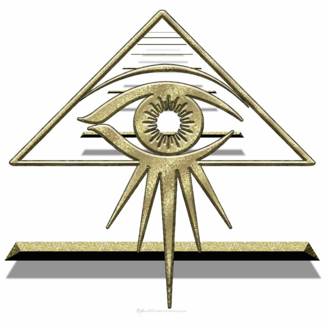 Photo Sculpture Oeil de Providence Goldtone (Devant)