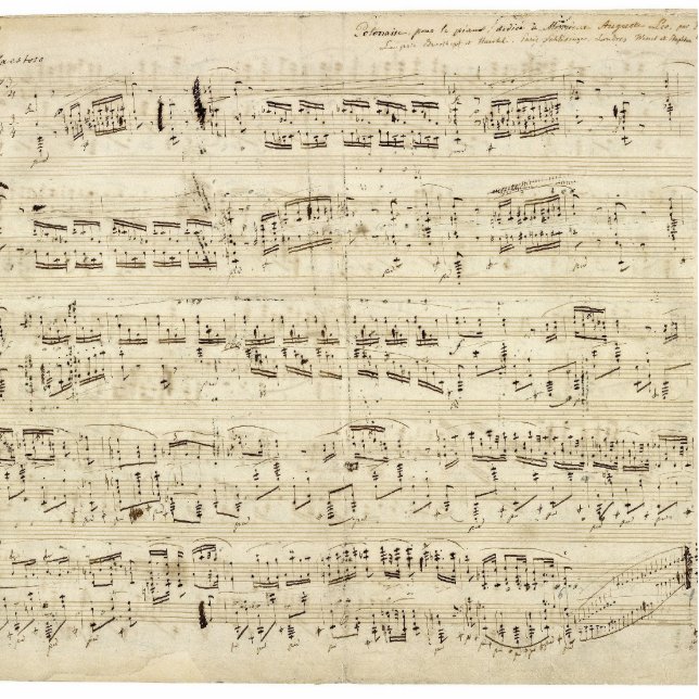 Photo Sculpture Old Music Notes (Devant)