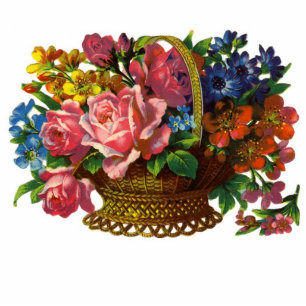 Photo Sculpture Panier victorien de photo de fleurs…