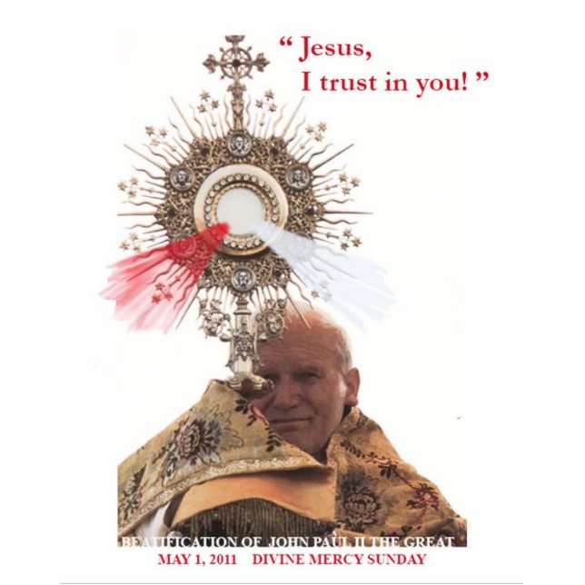 Photo Sculpture Pape Jean Paul II et photosculpture divin de pitié (Devant)