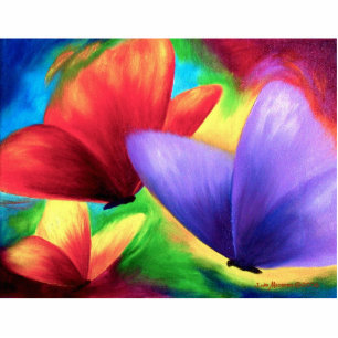 Photo Sculpture Peinture Abstraite à papillon unique