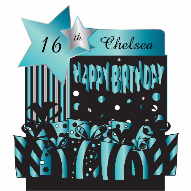 Photo Sculpture Personnaliser l'anniversaire de la fille dans un t (Devant)