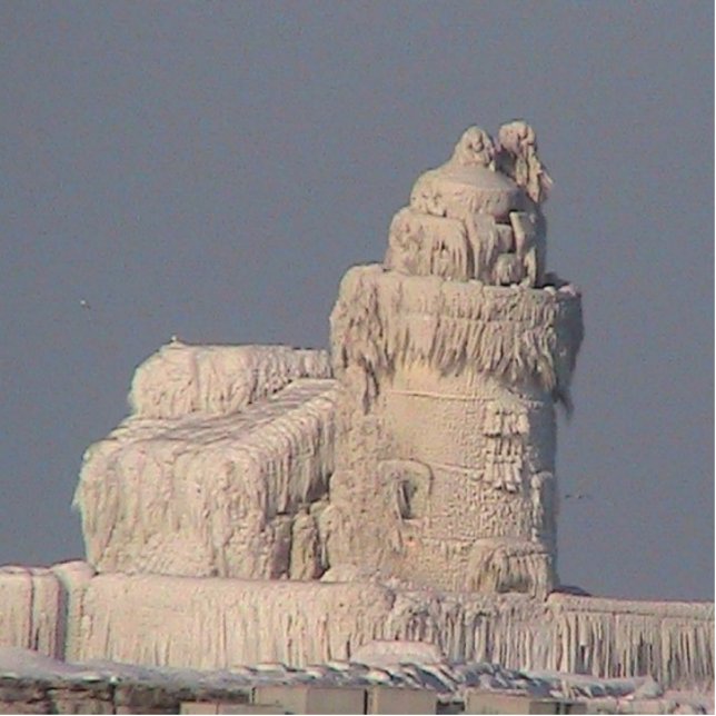 Photo Sculpture Phare gelé Cleveland (Devant)