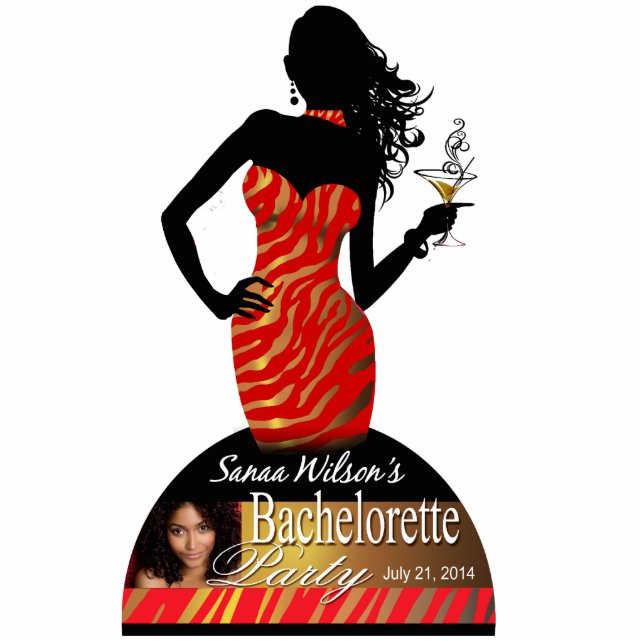 Photo Sculpture Pièce maîtresse rouge de Bachelorette de zèbre (Devant)