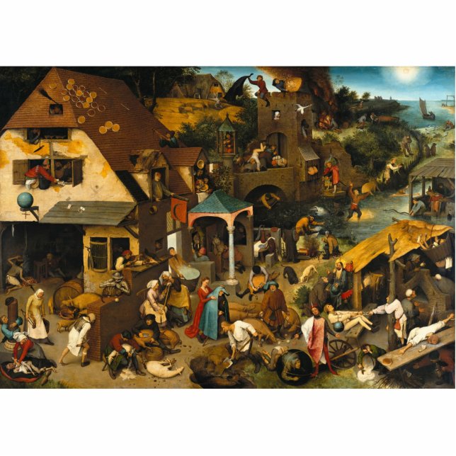 Photo Sculpture Pieter Bruegel l'Ancien - Proverbes Néerlandais (Devant)