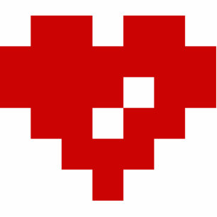 Photo Sculpture Pixel Coeur 8 bits Amour