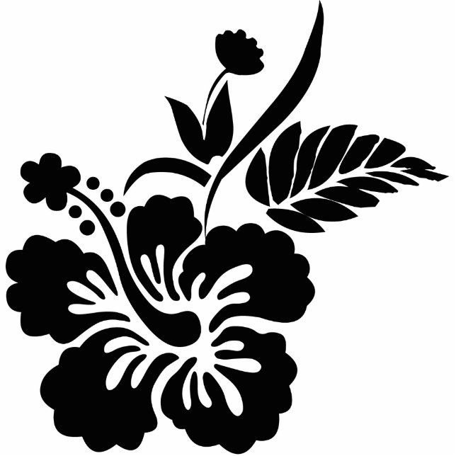 Photo Sculpture png_69-flowers - Hawaiian Hibiscus Flower Black (Devant)