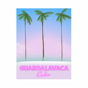 Photo Sculpture Poster de voyage vintage Guardalavaca Cuba