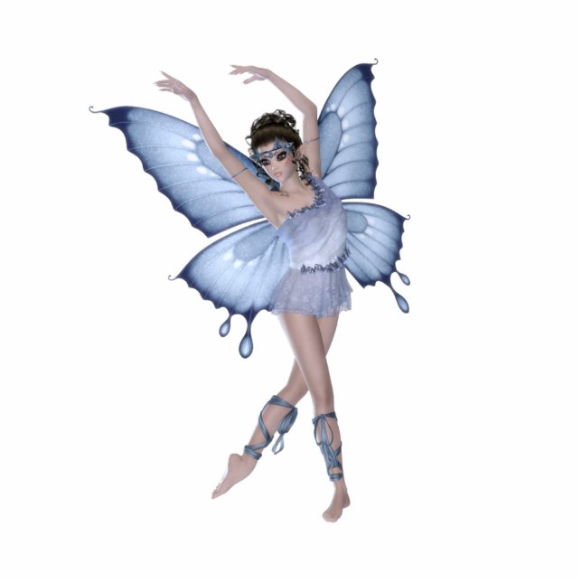 Photo Sculpture Princesse bleue de fée de papillon (Devant)