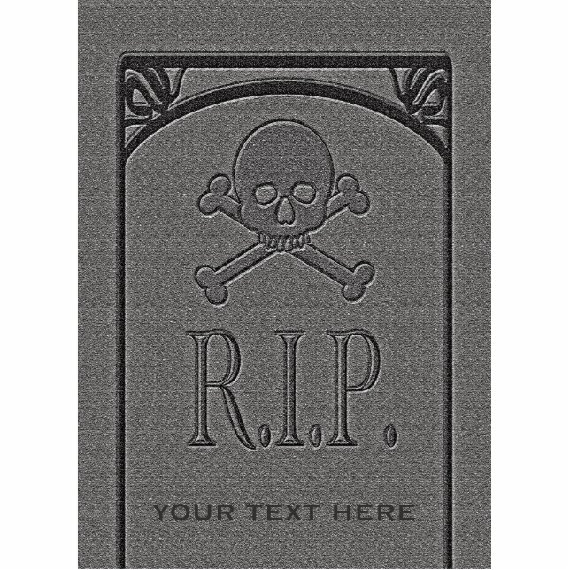 Photo Sculpture R.I.P. Nom personnalisé Gravestone Halloween Props (Devant)