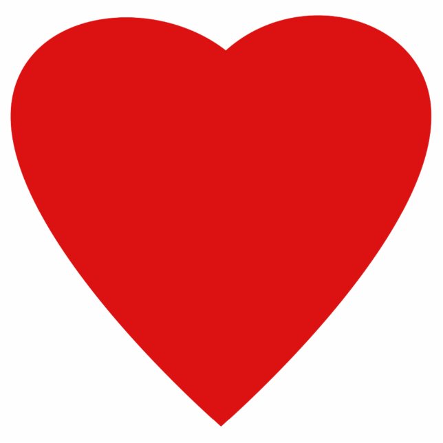 Photo Sculpture Rouge et Blanc Love Heart Design. (Devant)