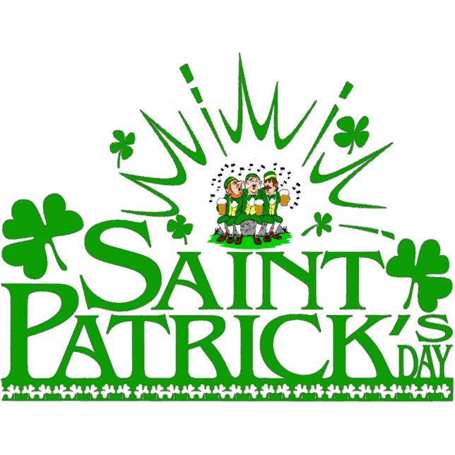 Photo Sculpture Saint Patrick’s Singing Leprechauns Photo Sculptur (Devant)
