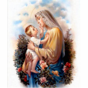 Photo Sculpture Sainte Vierge Marie et Enfant Jésus