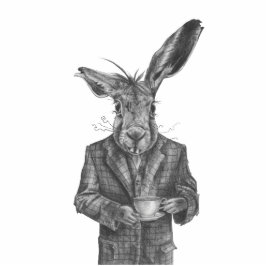 Photo Sculpture Sculpture Alice en photo de lièvres de mars au