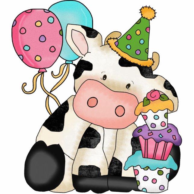 Photo Sculpture Sculpture de vache d'anniversaire (Devant)