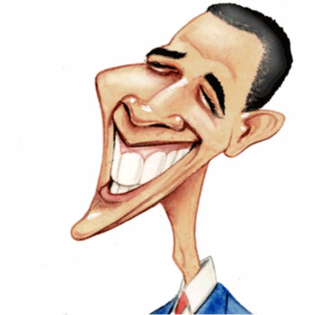 Photo Sculpture Sculpture en photo de bande dessinée d'Obama (Devant)