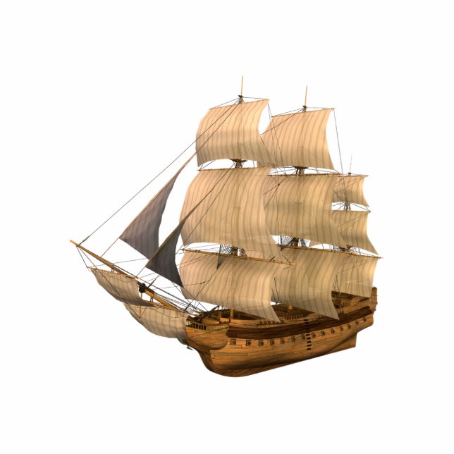 Photo Sculpture Sculpture en photo de bateau de pirate de galion (Devant)
