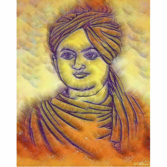 Photo Sculpture Sculpture en photo de Vivekananda de Swami (Devant)
