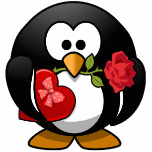 Photo Sculpture Sculpture photo Saint-Valentin Penguin pour bureau