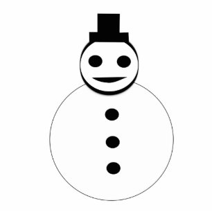 Photo Sculpture Sculpture Snowman de Noël souriante