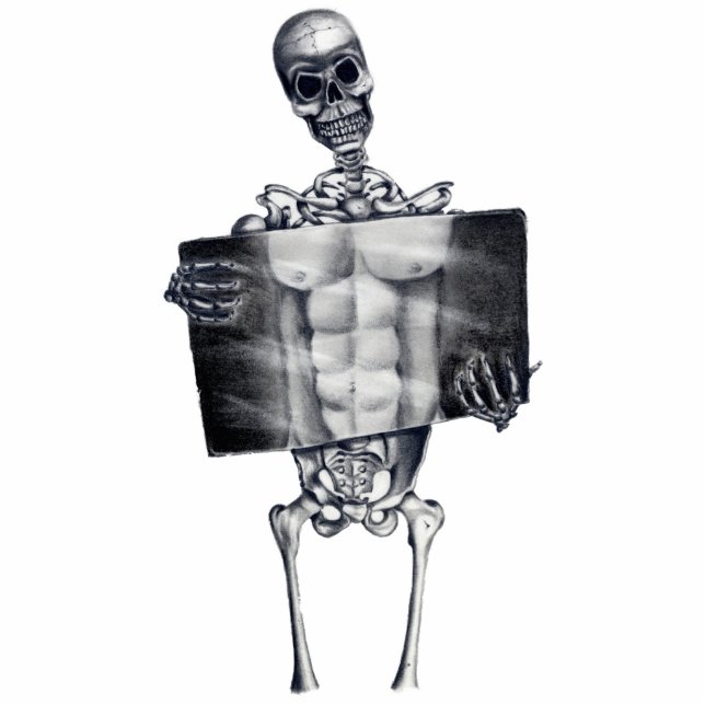 Photo Sculpture Sculpture squelettique en photo de radiographie de (Devant)