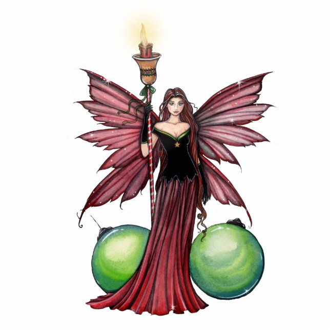 Photo Sculpture Sculputure de l'ornement de fées de Noël (Devant)