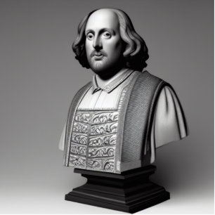 Photo Sculpture Shakespeare Bust