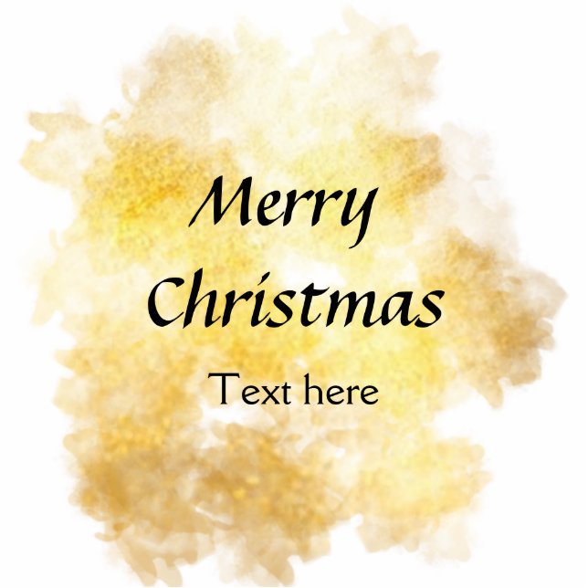 Photo Sculpture Simple or ajouter votre texte joyeux Noël personna (Devant)