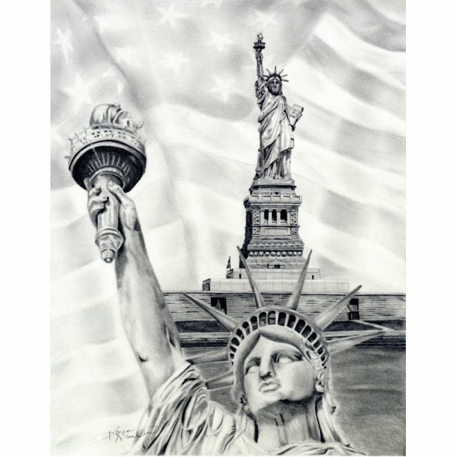 Photo Sculpture Statue de sculpture en photo de liberté (Devant)