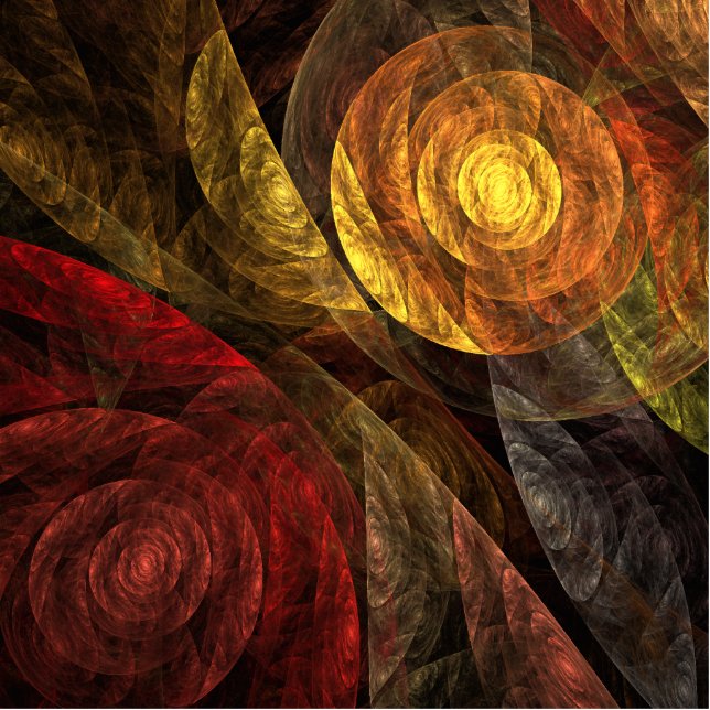 Photo Sculpture Sun Flower Floral Moderne Art Motif Abstrait (Devant)