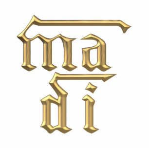 Photo Sculpture Symbole "3-D" d'or de la Mère de Dieu (Ma Di)