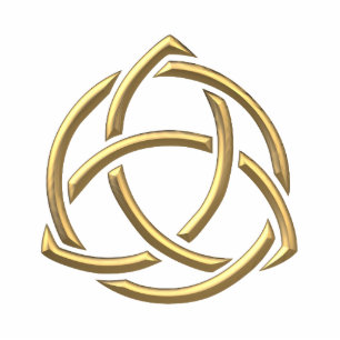 Photo Sculpture Symbole de la Sainte Trinité "3D" d'or 2