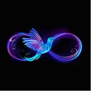 Photo Sculpture Symbole de Neon Infinity par Glowing Hummingbird