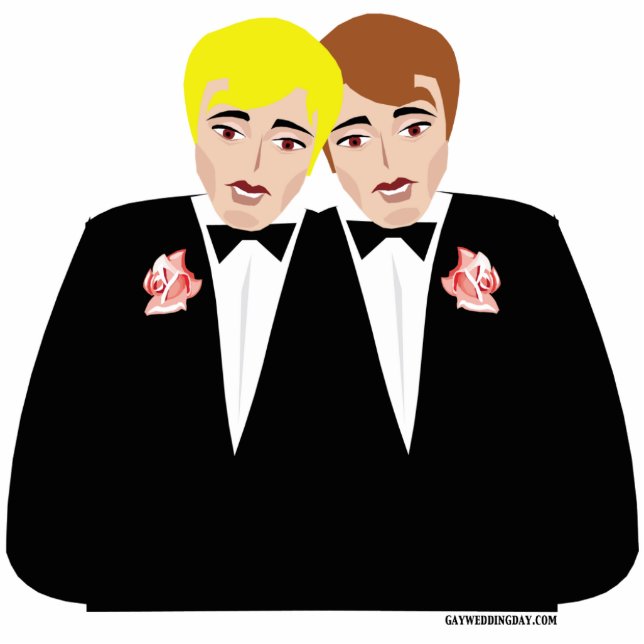 Photo Sculpture Topp de gâteau Mariage gay (Devant)