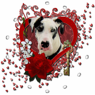 Photo Sculpture Valentines - clé à mon coeur - harlequin de great