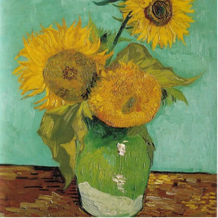 Photo Sculpture Vase avec trois tournesols, Vincent van Gogh