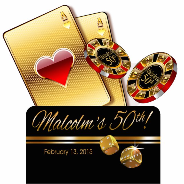 Photo Sculpture Vegas Casino Style Topper CONTACTEZ-MOI 2 PERSONNA (Devant)