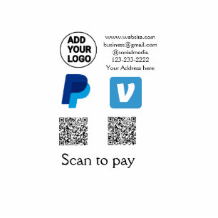 Photo Sculpture Venmo paypal scan pour payer ajouter q r code logo