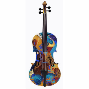 Photo Sculpture Violoncelle coloré de violon de sculpture en photo